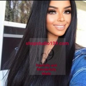 Yaki lace front wig with shifting part